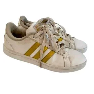 adidas | Shoes | Kids White Andgold Superstar Adidas Sneakers Size 2k  Toddler Girl | Poshmark